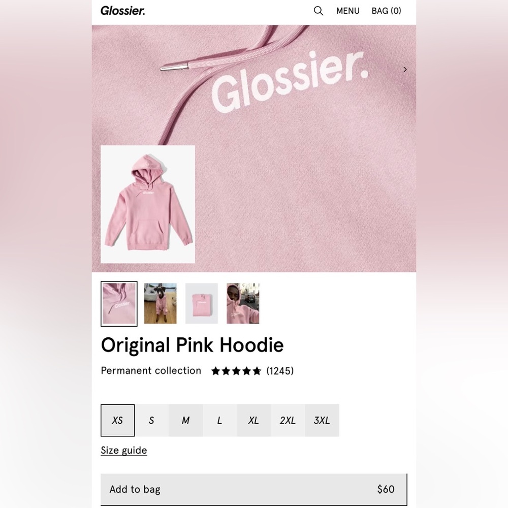 Glossier Pink Hoodie